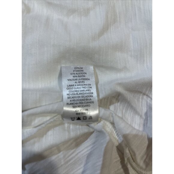 Social Standard By Sanctuary Dylan Scoop Tee White Long Sleeve XL Women 100% Cot - Picture 14 of 16